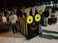 Hume Lake Boxsled Blitz.  This is our "Bee a Living Sacrifice" sled