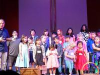 The children getting ready to sing