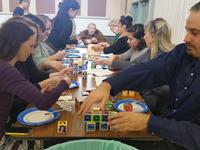 Making photo blocks for the Peep Human Trafficking installation