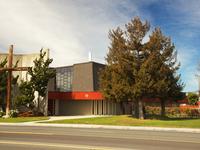 The front of the church